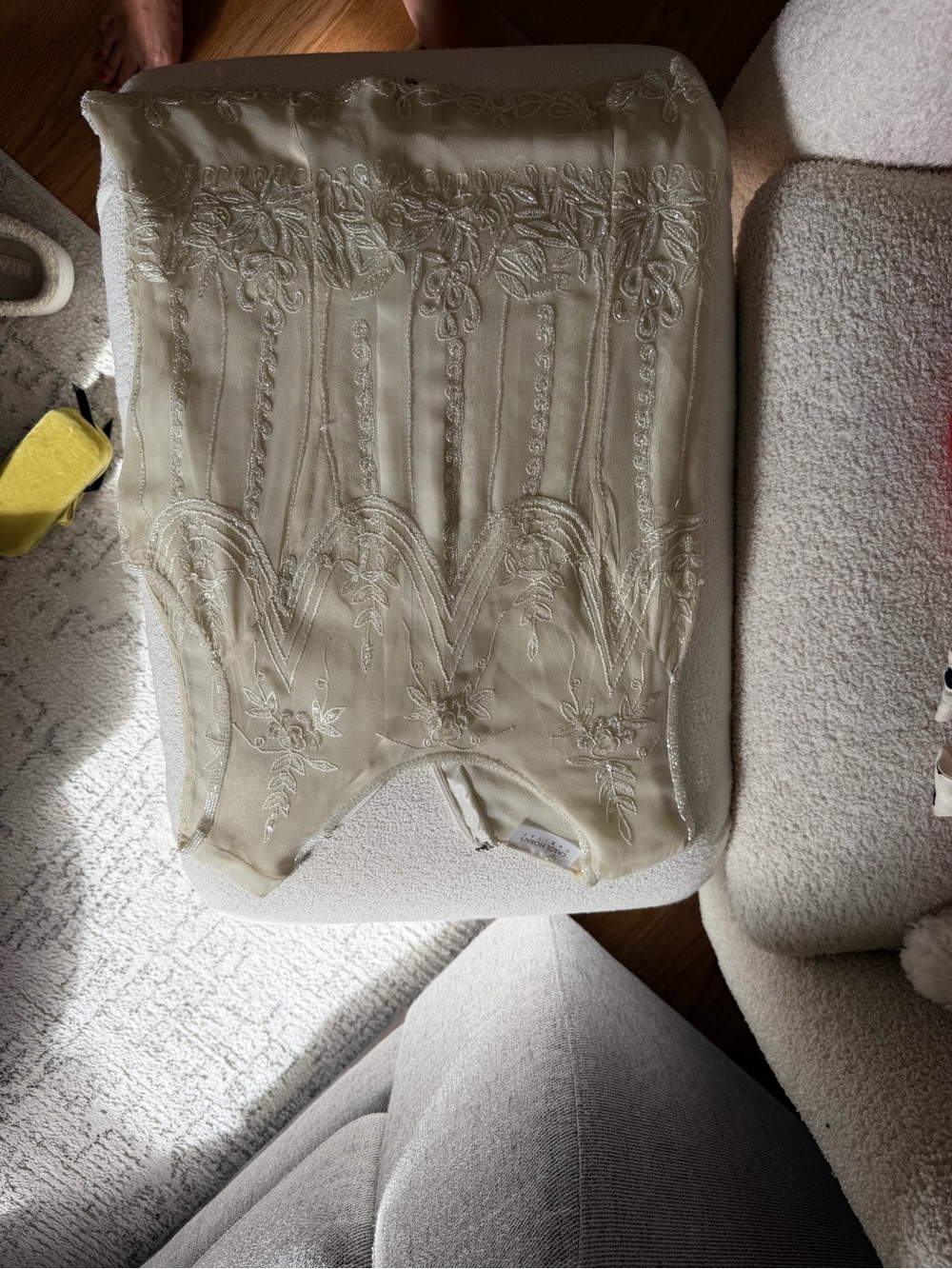 Reformation White Sweetheart Tank with Black Heart Print - Picture 5 of 5